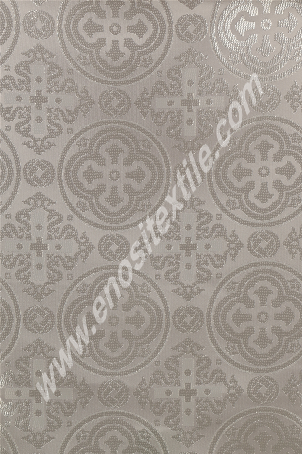 KL-037 White-Silver Brocade Fabrics